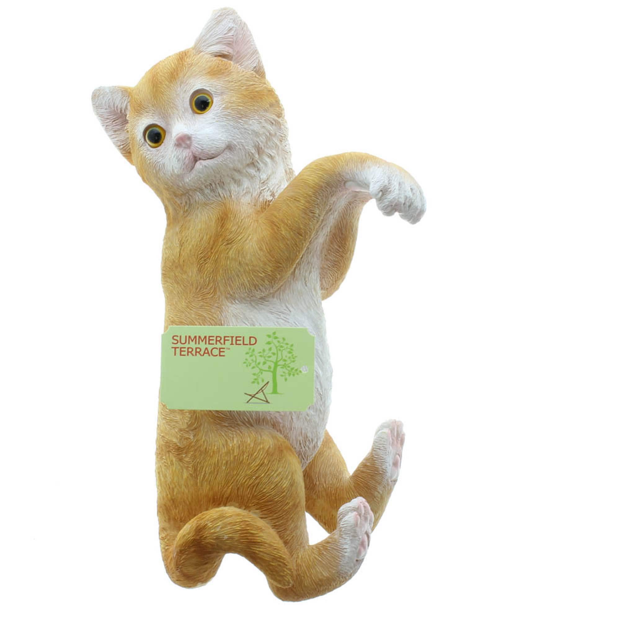 11" Climbing Cat Amber Décor